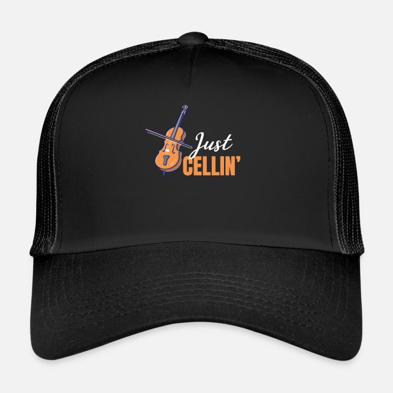 Just Cellin' Funny Cellist Music Orchestra Trucker Cap