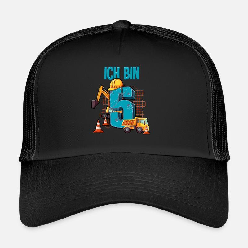 Baumaschinen 5 Geburtstag Trucker Cap