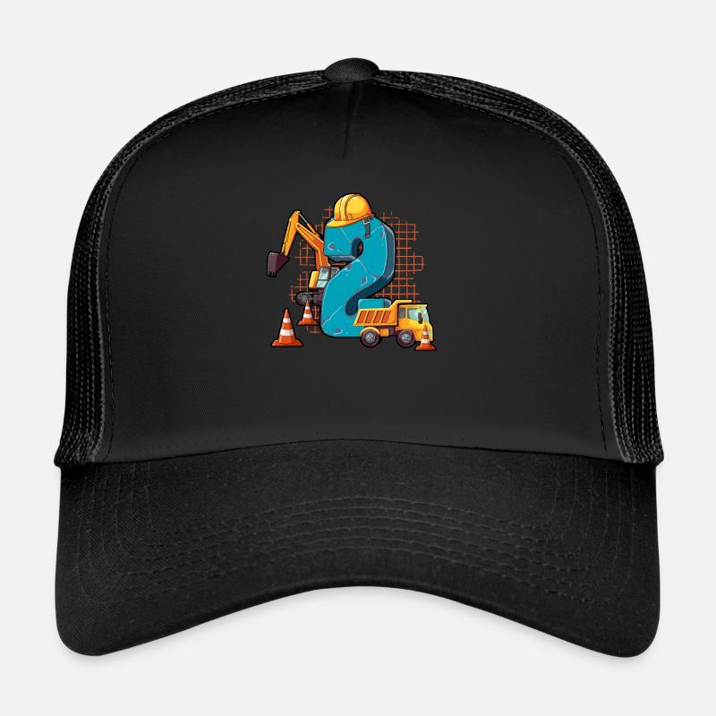 Construction Machinery 2nd Birthday Trucker Cap