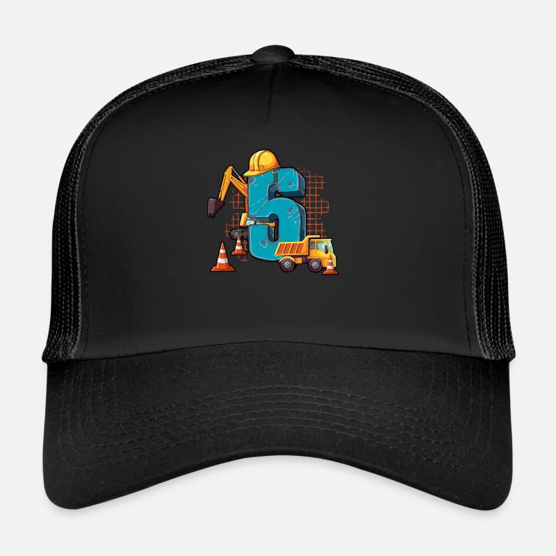 Machines de construction 5e anniversaire Casquette trucker 