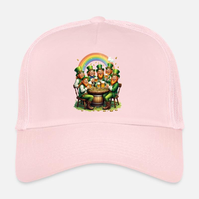 Irish Folklore Beer Drinking Leprechaun St Trucker Cap