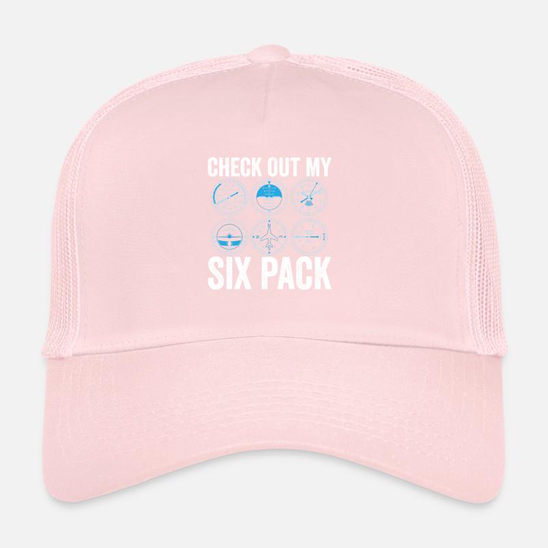 Funny Pilot Six Pack Aviation Flight Simulation Trucker Cap