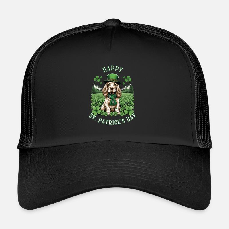Irish Setter St. Patrick's Day Green Hat Pup Trucker Cap