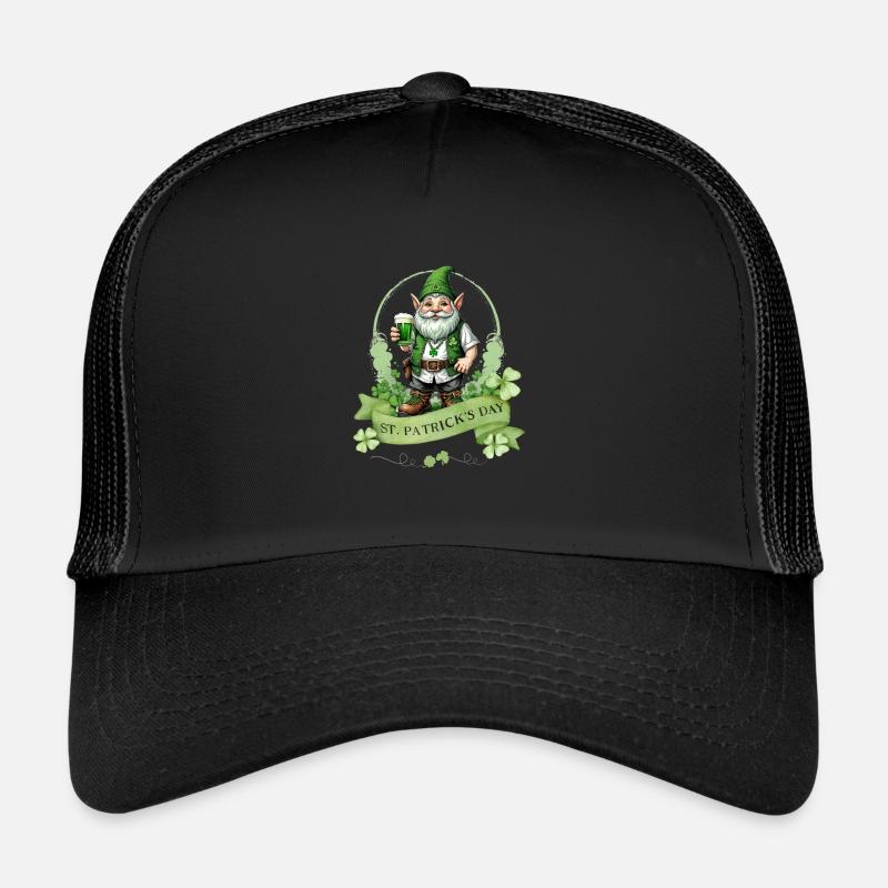 Leprechaun de la Saint-Patrick I Bière verte I Casquette trucker 