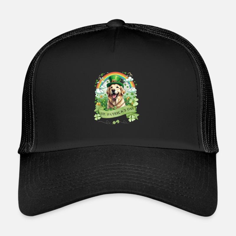 Chapeau vert et trèfle I Or de la Saint-Patrick Casquette trucker 