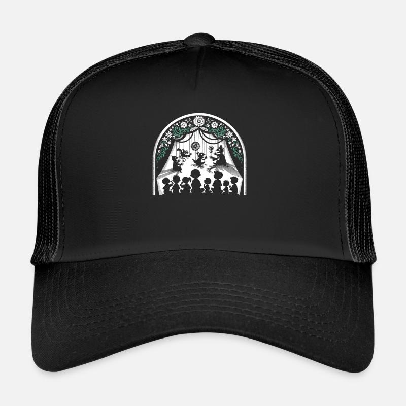 Puppet Mastery Shadow Play Ventriloquist Gift Trucker Cap