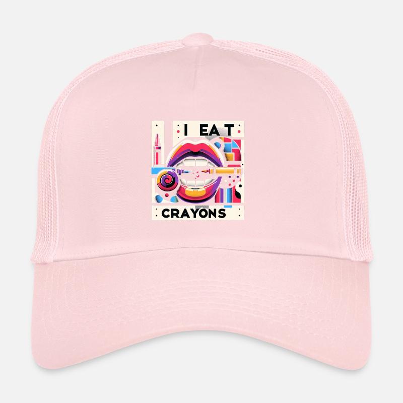 Je mange des crayons de couleur 19 Casquette trucker 