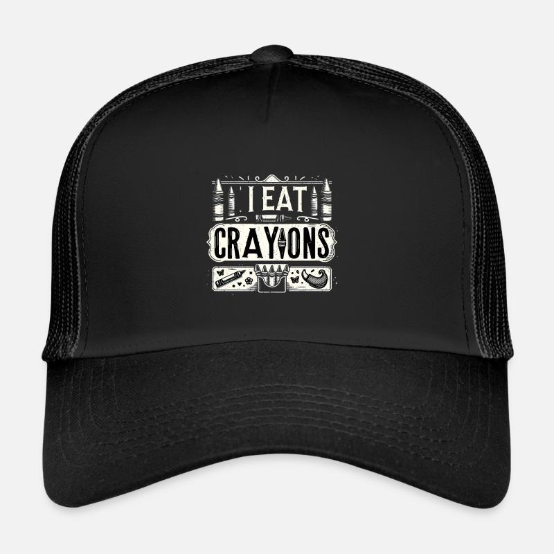 Je mange des crayons de couleur 24 Casquette trucker 