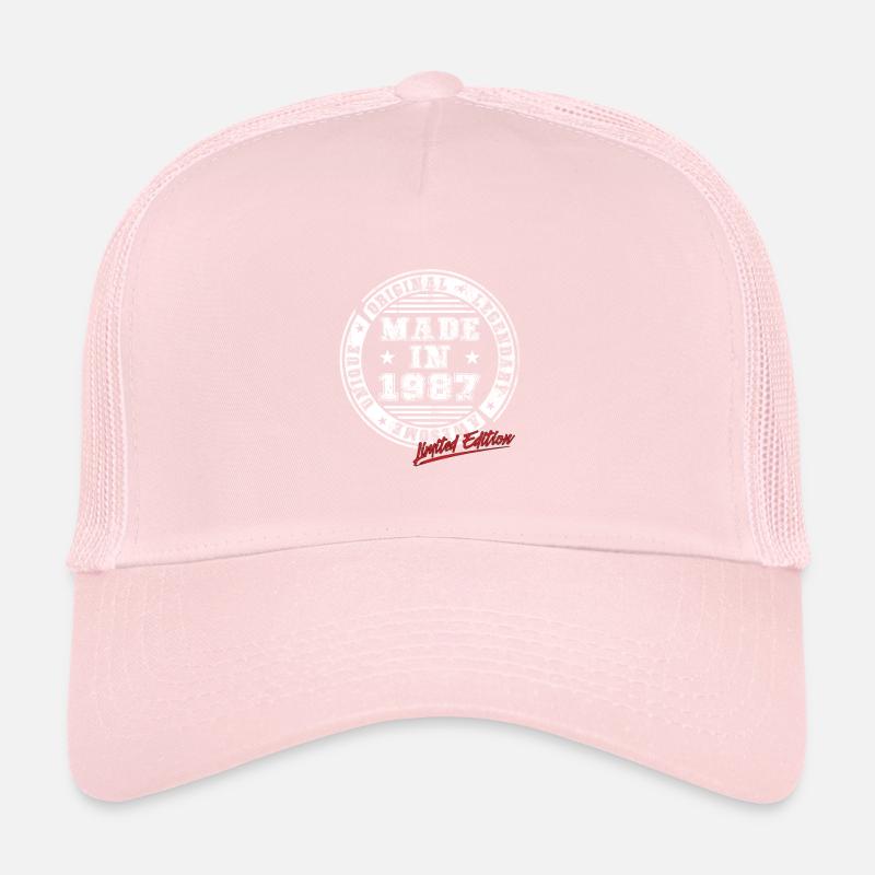 Retro Patch Vintage 1987 Birthday Gift Trucker Cap