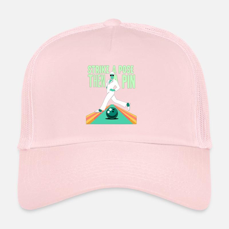 Funny bowling team bowler strike bowling club Trucker Cap