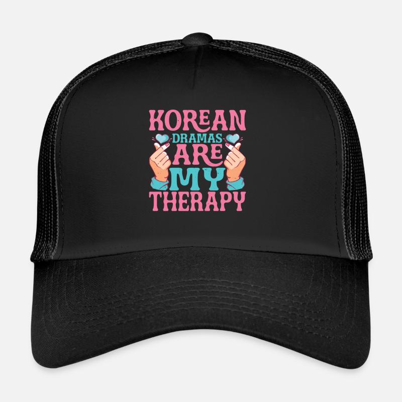 Korean Dramas Are My Therapy 9 - Trucker Cap - Schwarz/Schwarz