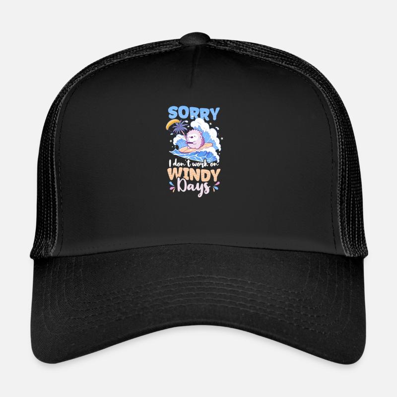 Kite Surfing Don't Work On Windy Days Trucker Cap