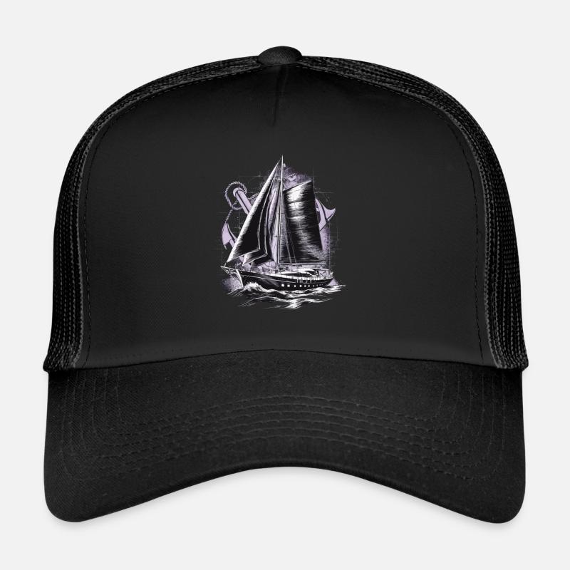 Segelboot mit Anker Geschenk Trucker Cap