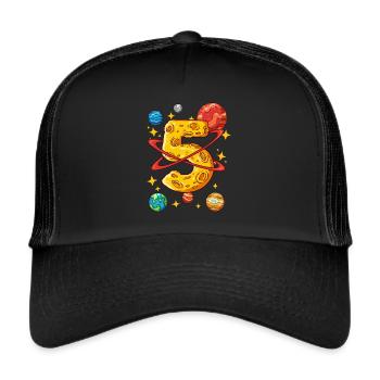 5 Birthday Space Space Astronaut 5 Years - Trucker Cap - black/black - Front
