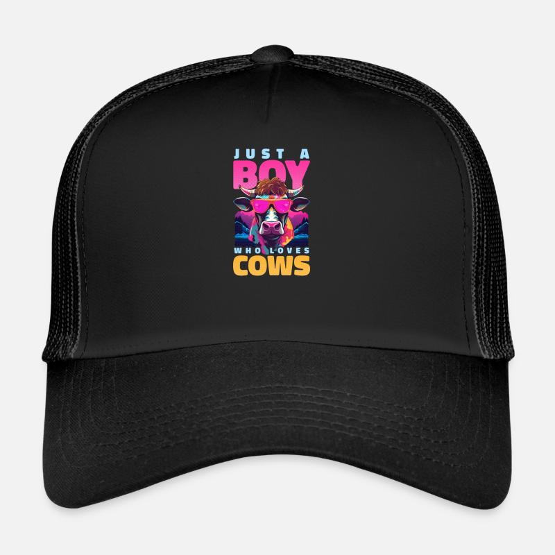 Kuhbauernjunge, der Kühe liebt Trucker Cap