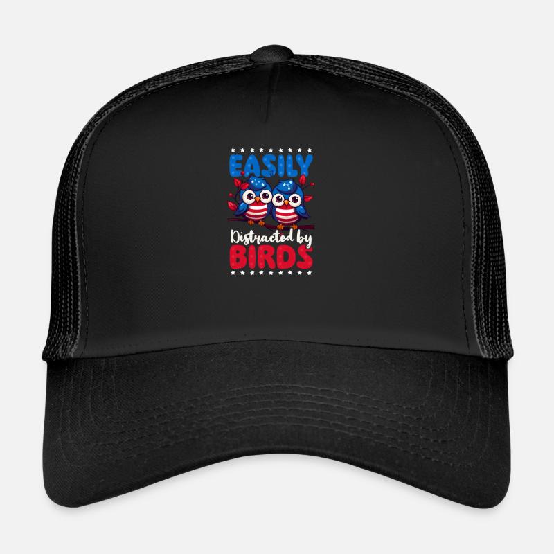 Ornithologue amateur distrait par les oiseaux Casquette trucker 