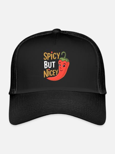 Amateurs de cuisine épicée, Chili Peppers Chef - Casquette trucker  - noir/noir - Devant