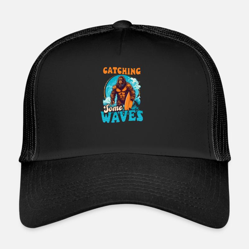 Surfeur attrapant des vagues monstre Casquette trucker 