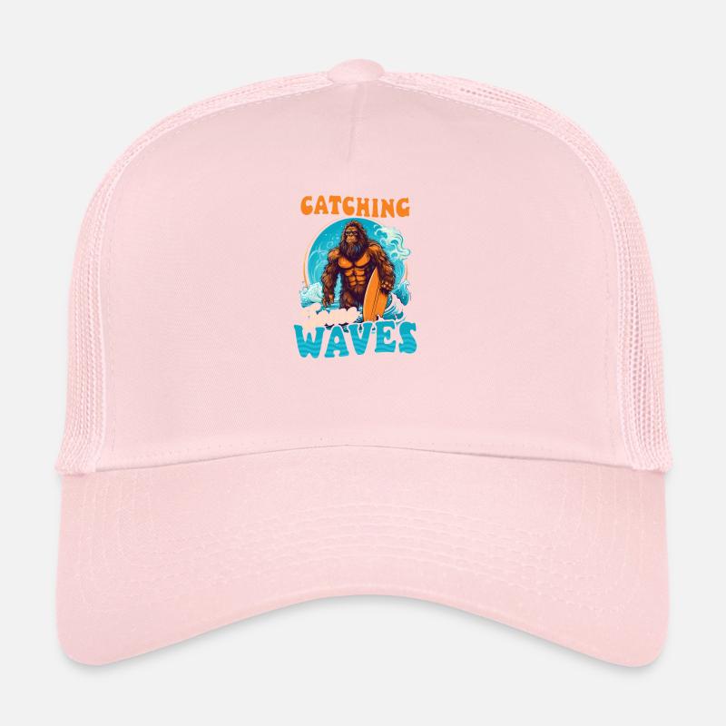 Surfer Catching Some Waves Monster Trucker Cap