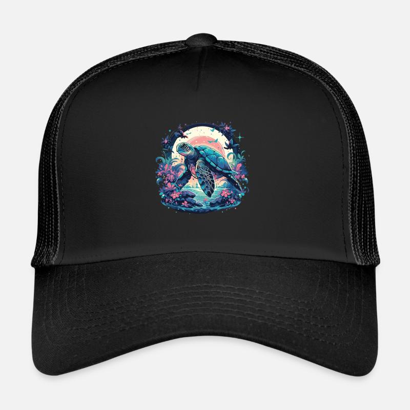 Tortue de mer céleste – Aquatique Casquette trucker 