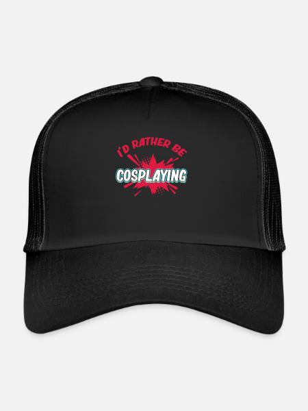 I'd Rather Cosplay Costume Medieval - Trucker Cap - black/black - Front