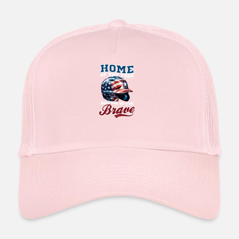4 Juillet Baseball Maison De Libre Parce Que Courageux Casquette trucker 