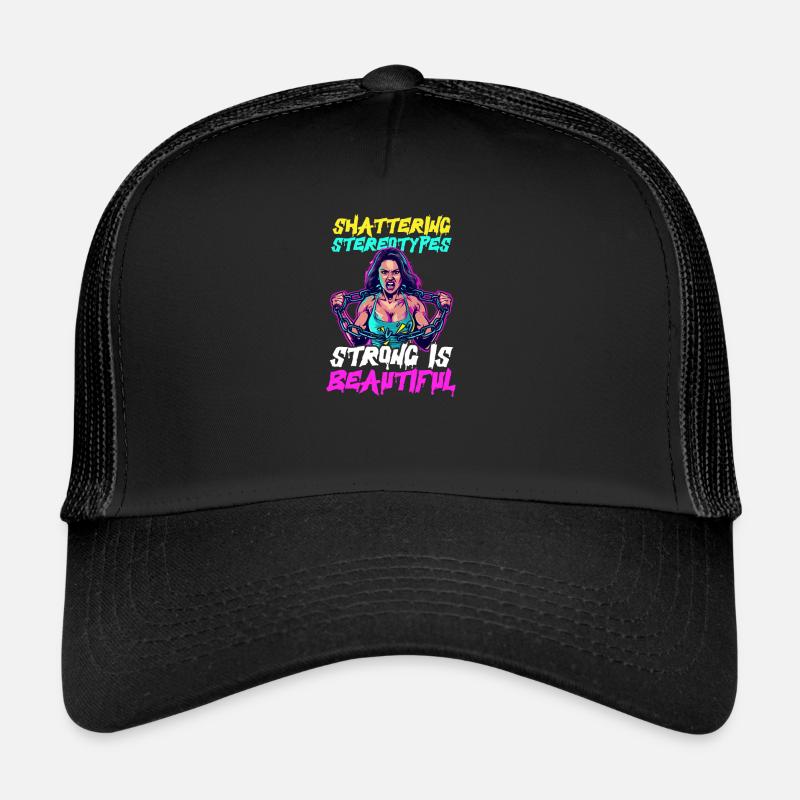 Female Bodybuilder Shattering Stereotypes Strong Trucker Cap