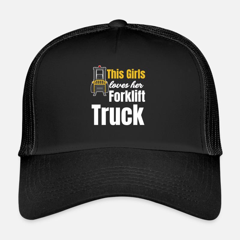 Cette fille aime sa pelle de construction de chariot élévateur Casquette trucker 