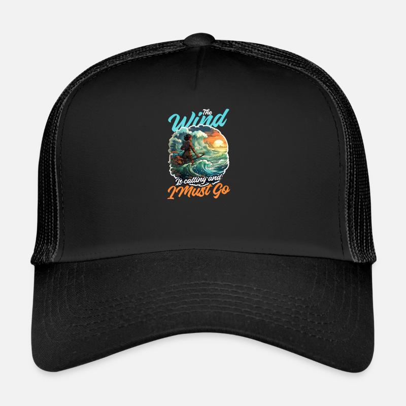 Windsurfen Windruf I Go - Trucker Cap - Schwarz/Schwarz