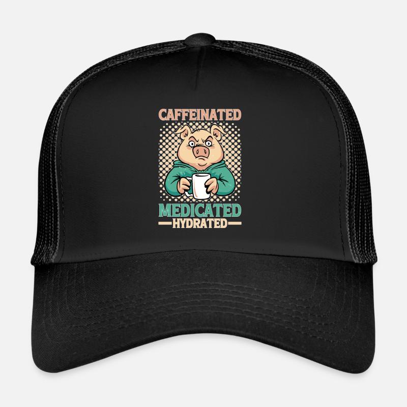 Caffeinated Medicated Hydrated Trucker Cap