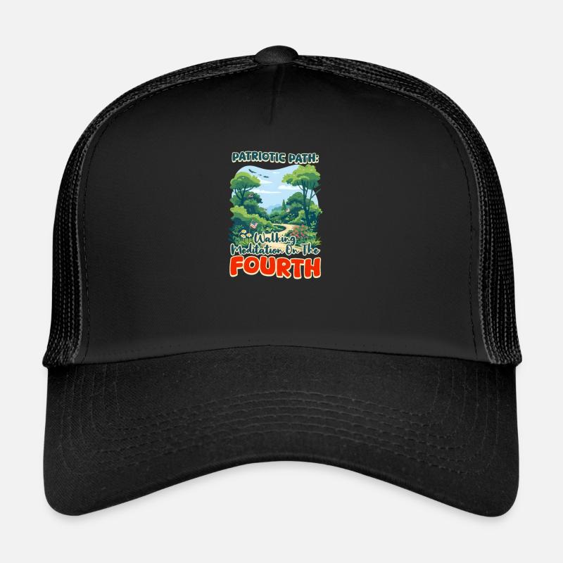 Patriotic Buddhist Patriotic Path Trucker Cap