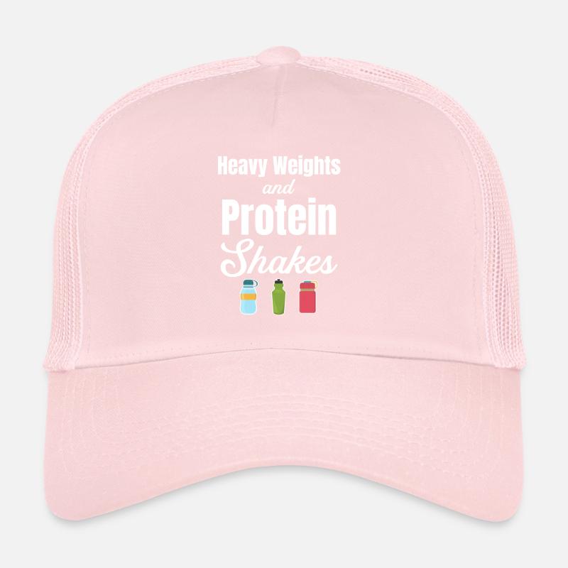 Training Heavy Weights And Protein Shakes Trucker Cap