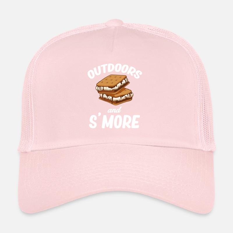 Outdoors and S'more Glamping Trailer Backpacking Trucker Cap