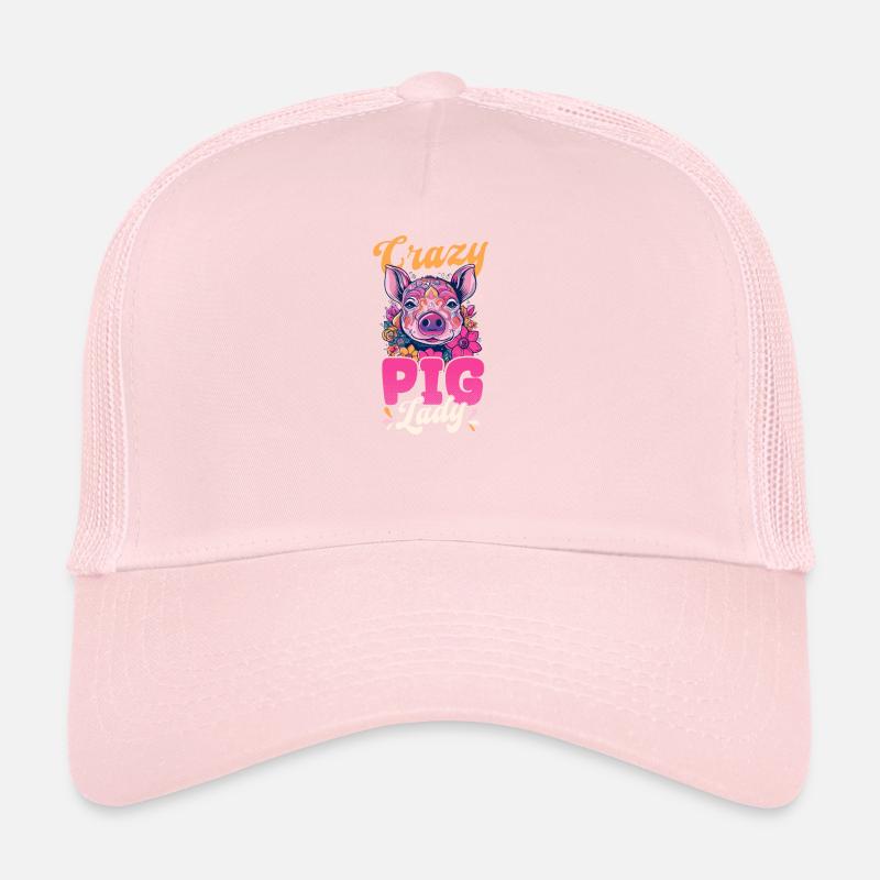Pig Farmer Crazy Pig Lady Trucker Cap