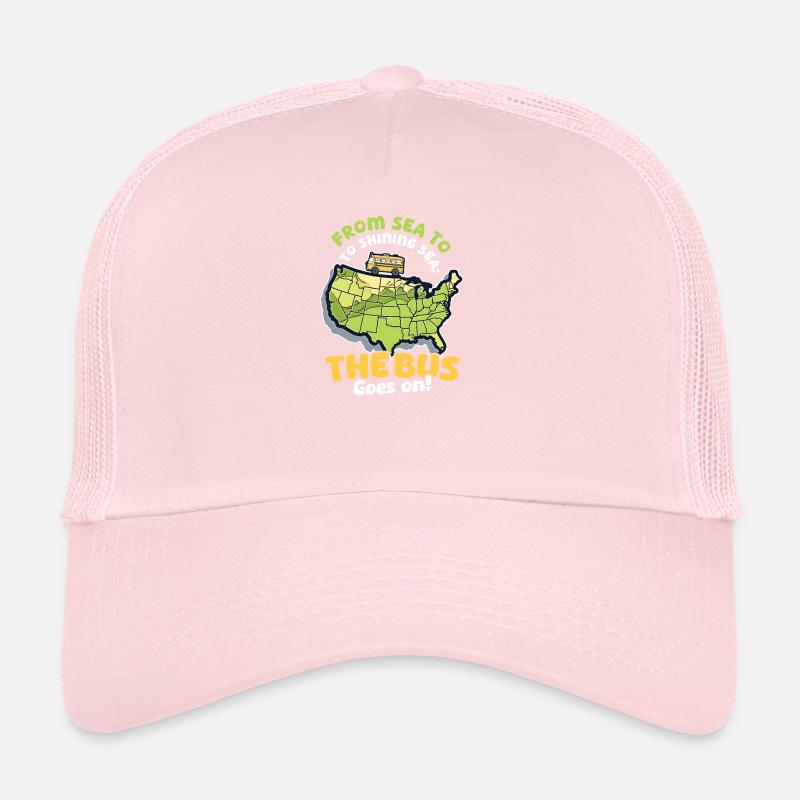 Patriotic Bus Driver The Bus Goes On Trucker Cap