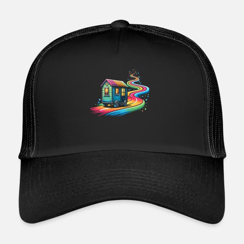 Rolling Tiny House Mode de vie minimaliste - Casquette trucker  - noir/noir