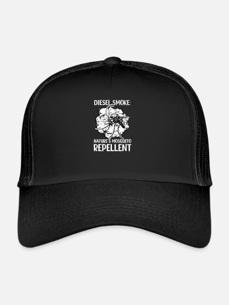 Diesel Car Lover Répulsif anti-moustiques à la fumée de diesel - Casquette trucker  - noir/noir - Devant