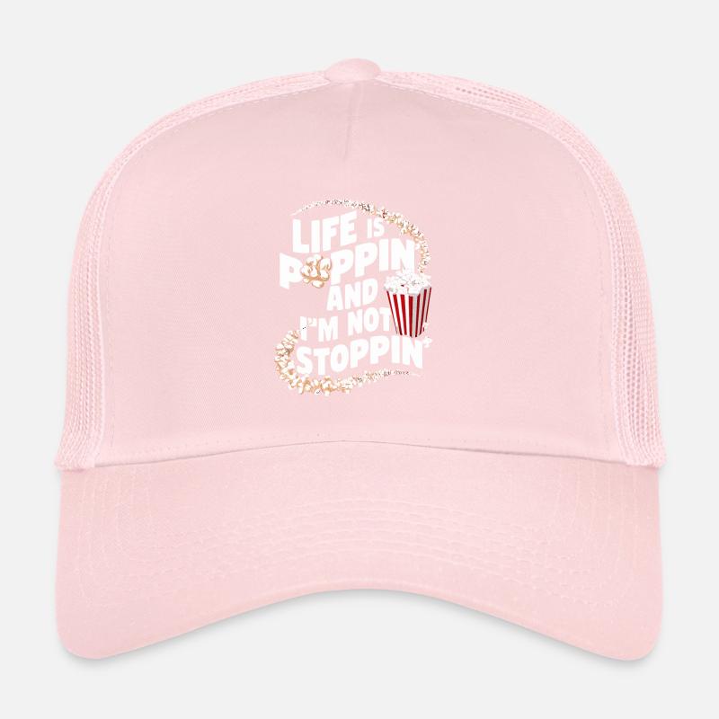 Funny popcorn saying, binge-watching popcorn Trucker Cap