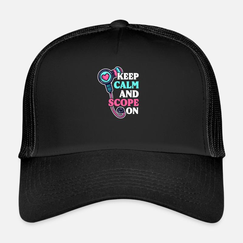 GI Nurse Keep Calm and Scope On Trucker Cap