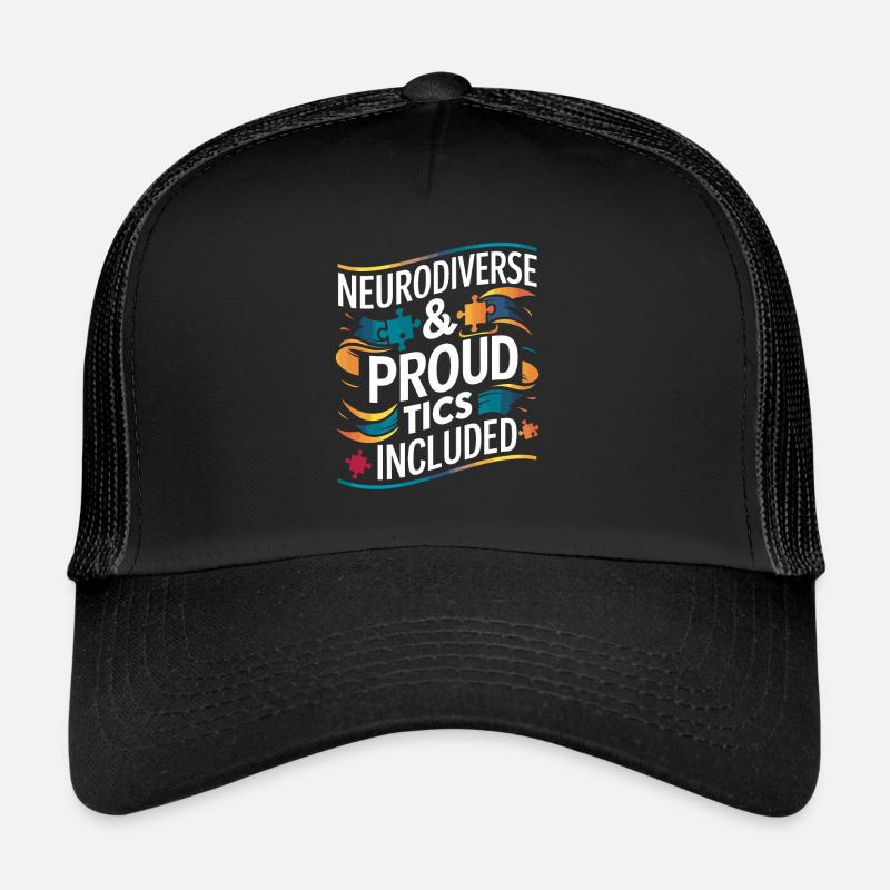 Tourette-syndrom-bewusstsein Neurodiverse - Trucker Cap - Schwarz/Schwarz