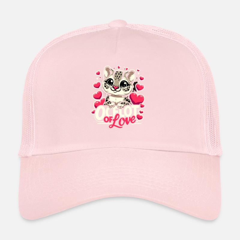 Ocelot Wild Cat Exotic Pets Jungle Big Cat Trucker Cap