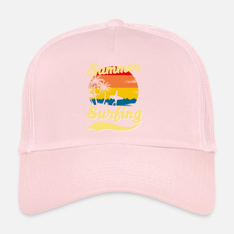 Summer Surfing Palm Beach Surfer Trucker Cap