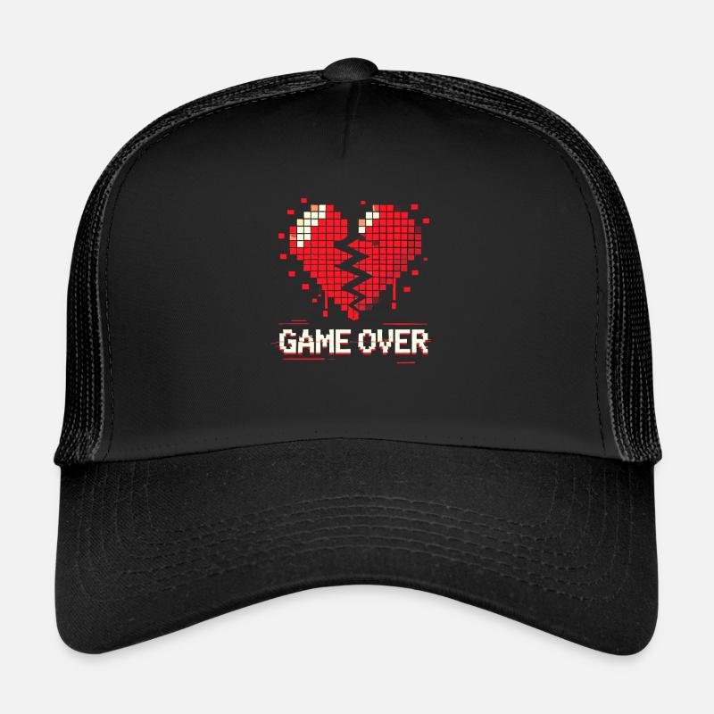Gaming Emo Retro Games Pixel Art Goth Aesthetic Trucker Cap