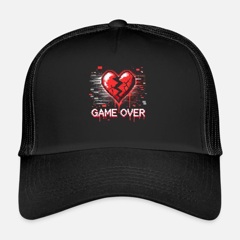 Gaming Emo Retro Games Pixel Art Goth Aesthetic Trucker Cap