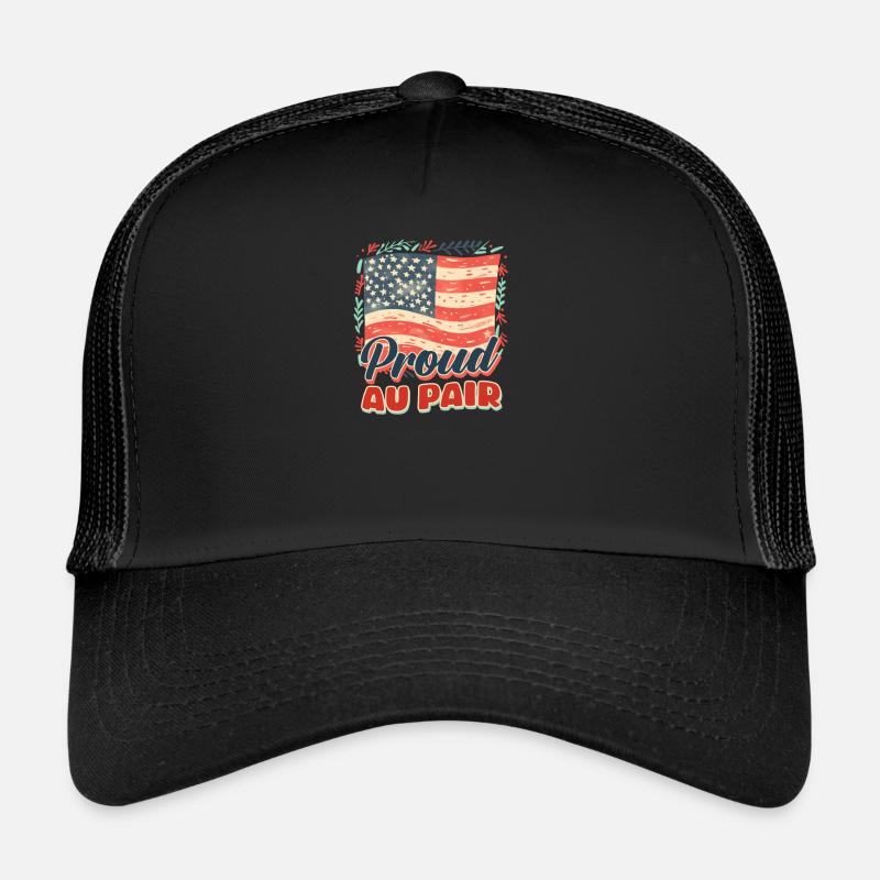 Au Pair Stolzes Au Pair - Trucker Cap - Schwarz/Schwarz