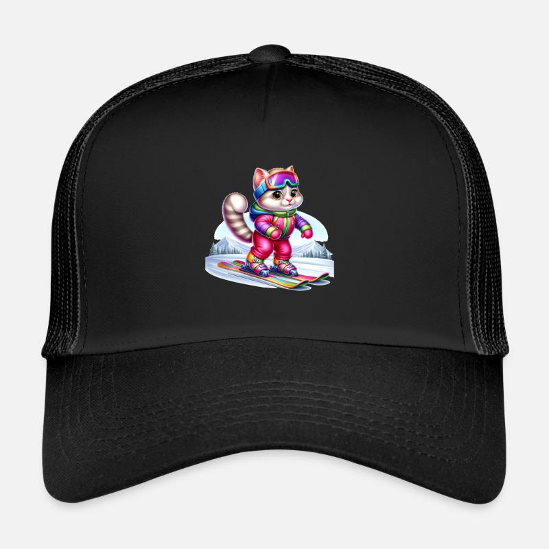 Chat skieur mignon Casquette trucker 