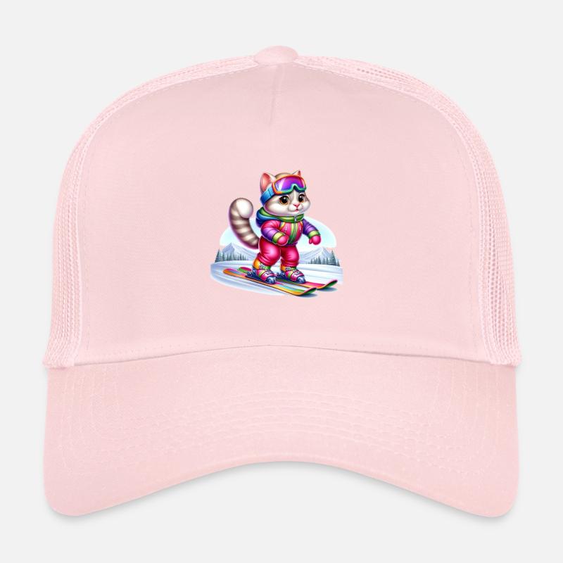 Chat skieur mignon Casquette trucker 
