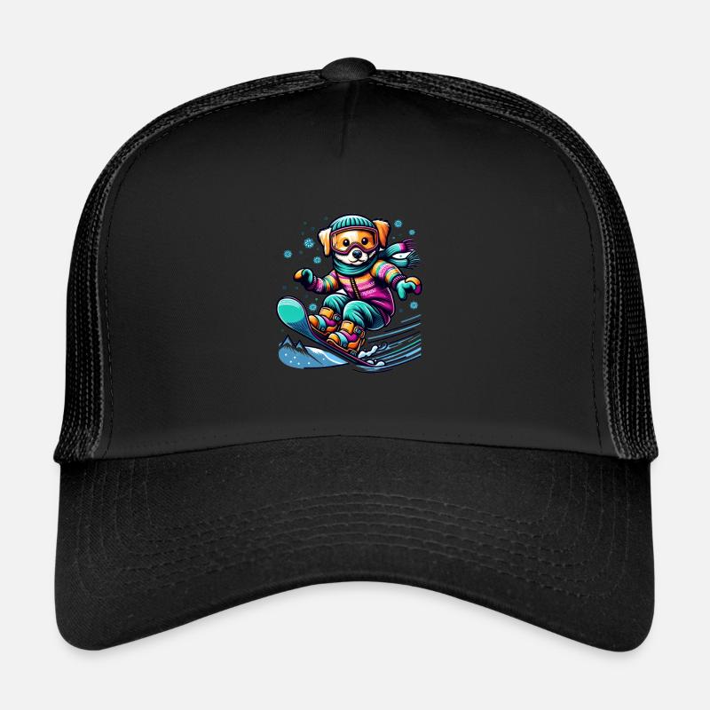 Chien snowboarder mignon Casquette trucker 