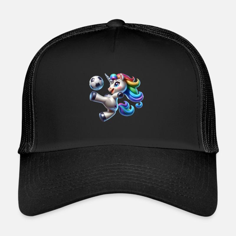 Cute Soccer Player Unicorn Trucker Cap