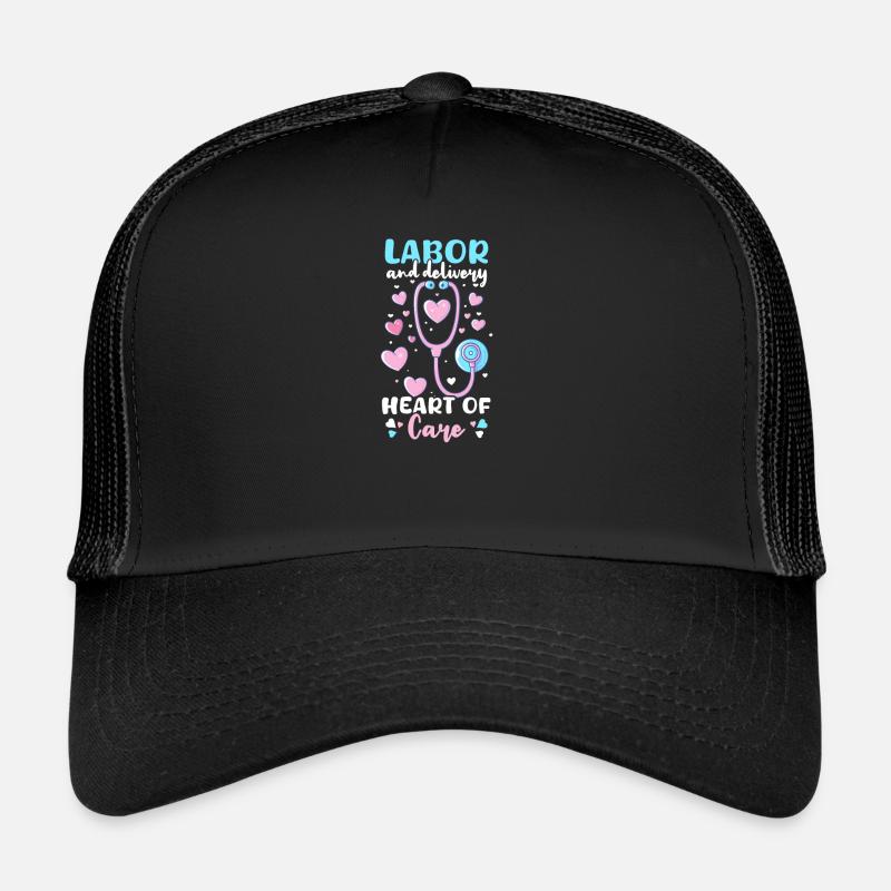 L&D Nurse Labor & Delivery: Herz der Pflege Trucker Cap